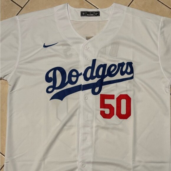 Los Angeles Dodgers Mookie Betts # 50 Jersey , Unisex - Picture 4 of 16
